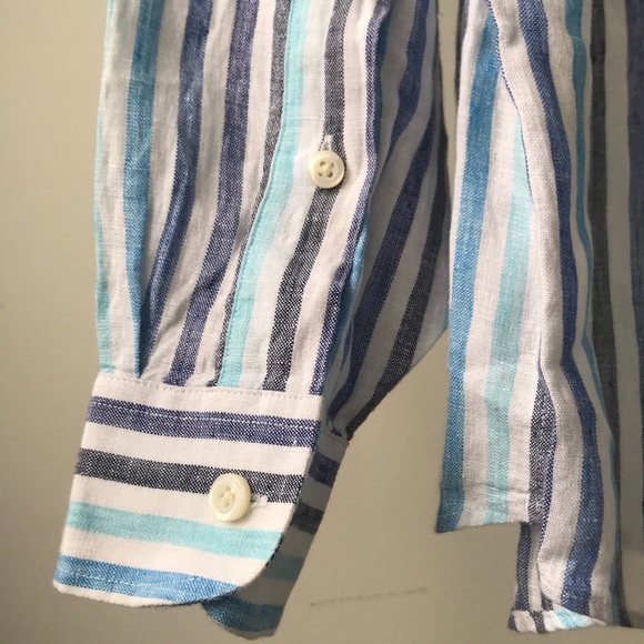 NWOT 100% Linen Button Down Shirt LARGE Never Worn - Picture 4 of 7